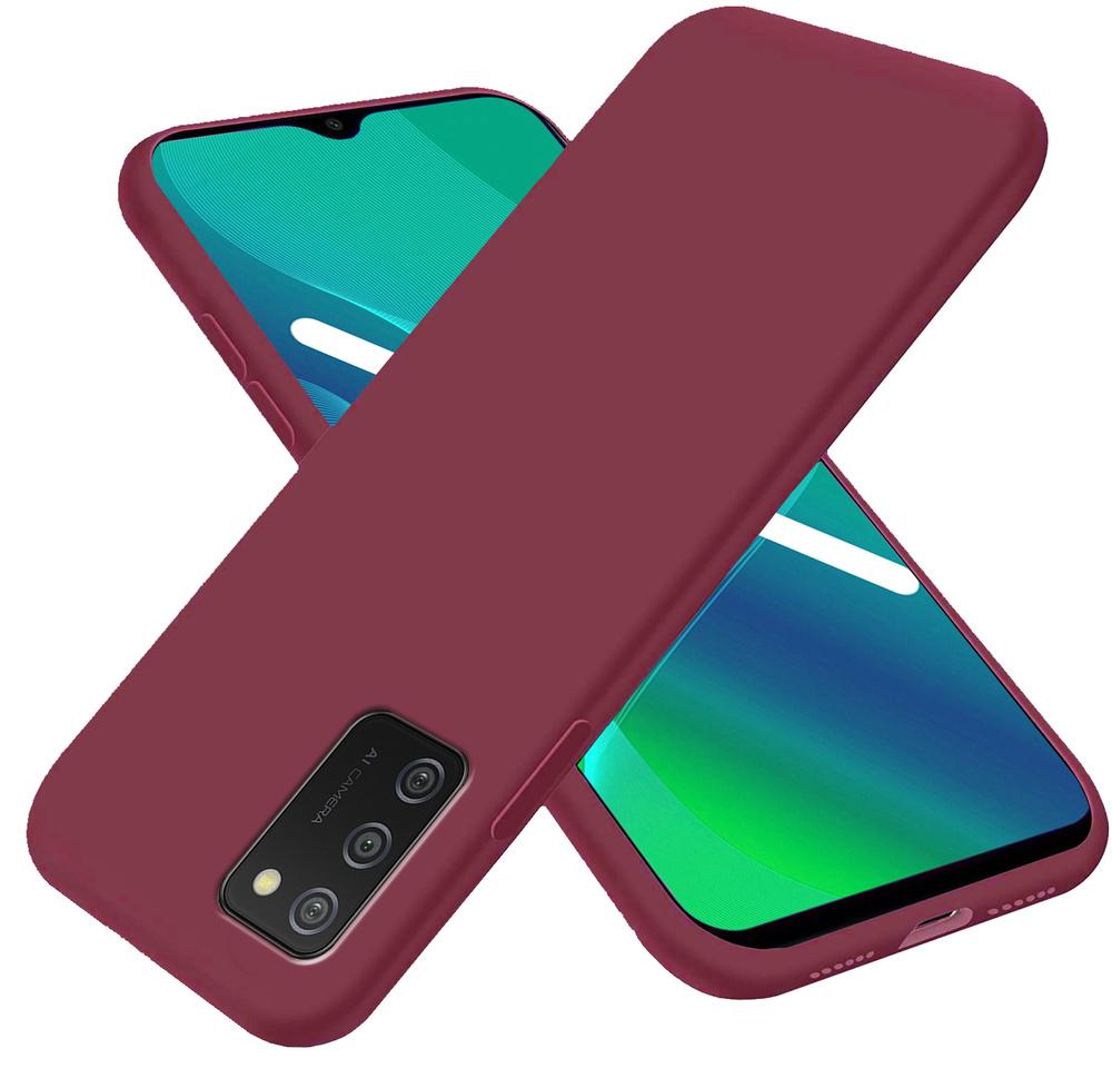 Thin case for Samsung Galaxy A02s, Slim, burgundy