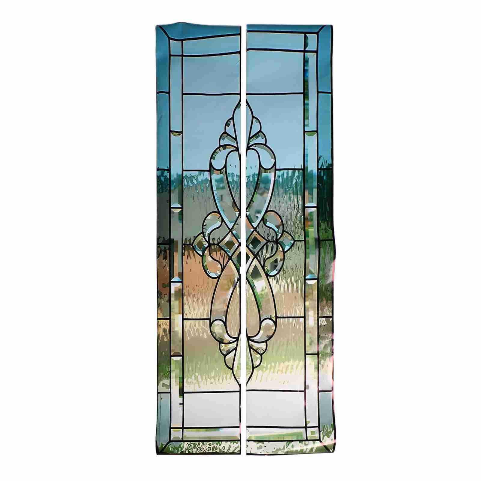 

2Pcs Glass Door Sticker Self Adhesive Water Resistant Wall Sticker for Home Decoration