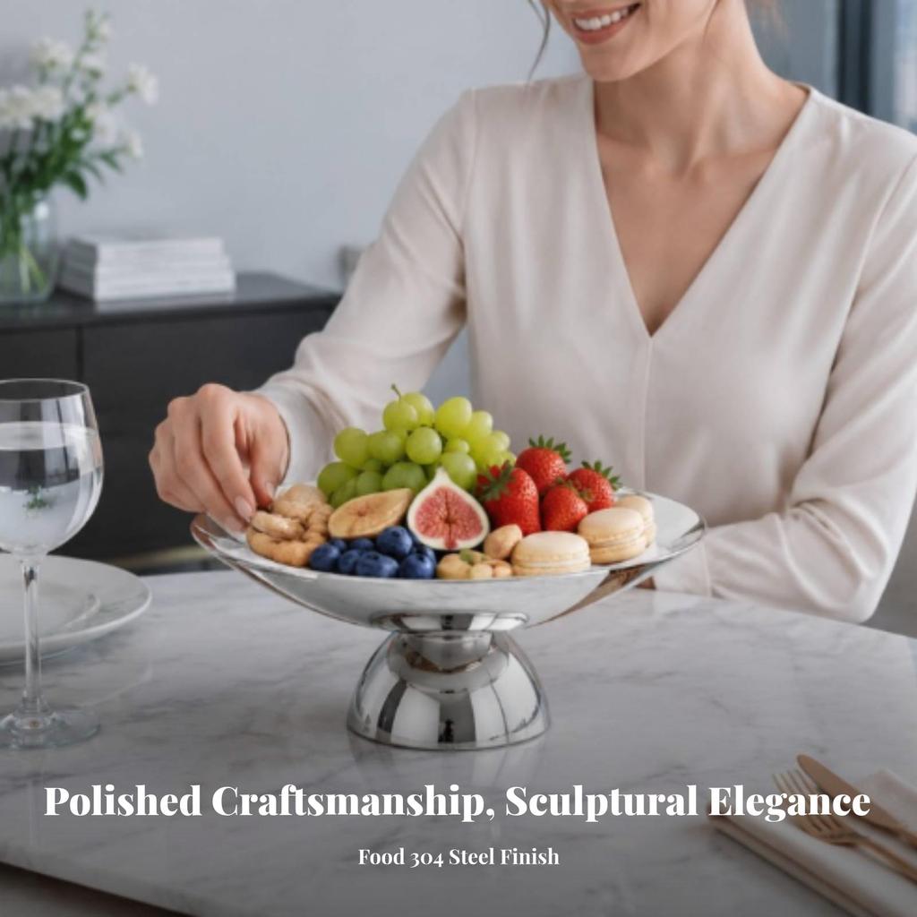 Pedestal Bowl Versatile Fruit with Base Sturdy for Dining Table