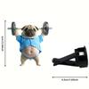 Cute cartoon weightlifting puppy car aromatherapy acrylic 2D air conditioning vent clip ocean flavor solid car interior diffuser