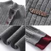 Qianbainian Damen Farbblock-Strickpullover aus reiner Wolle