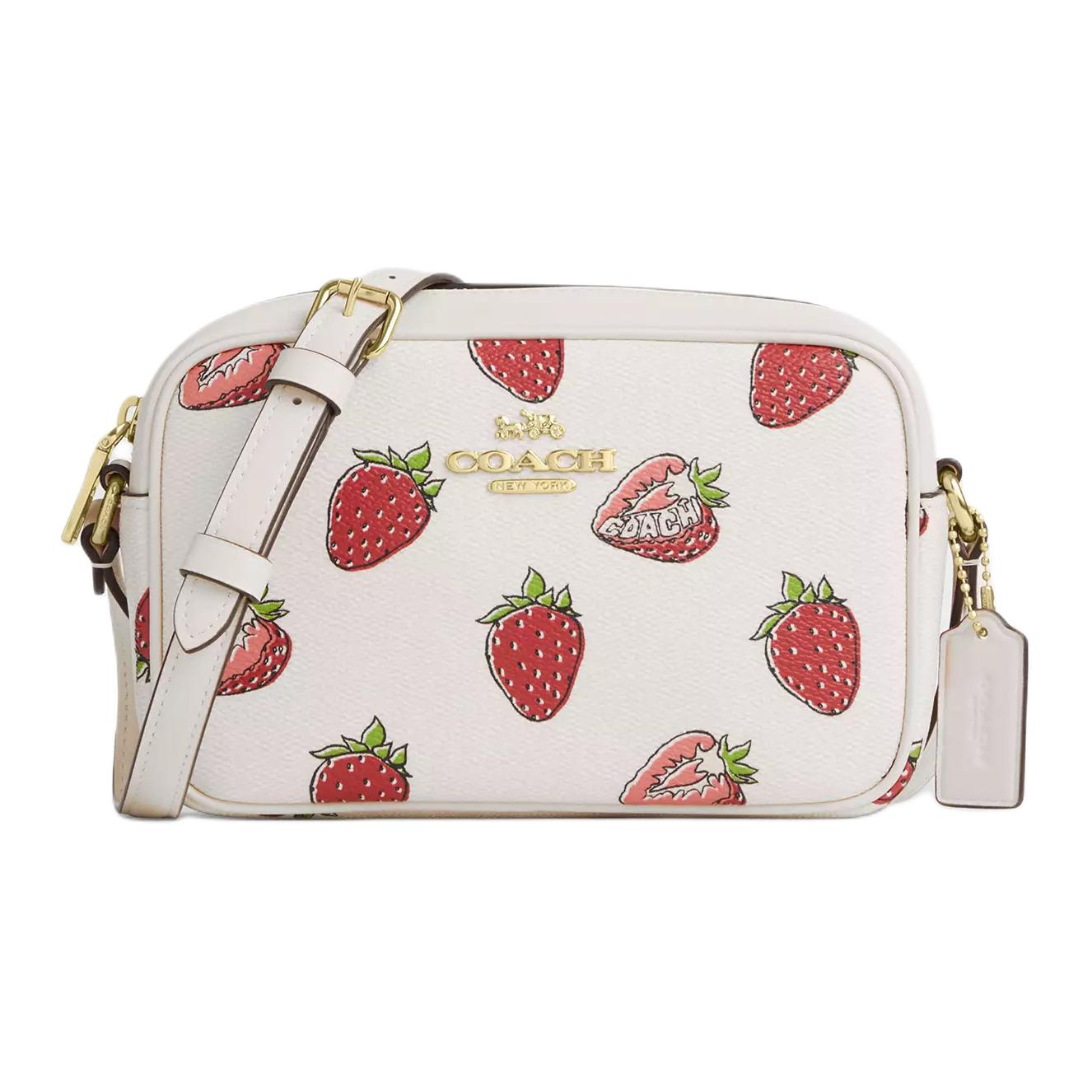 Coach Jamie 19 Logo Leather Camera Bag Women Shoulder Bag White CBA80-IMCAH Basic Set (Bag+Dust Bag)