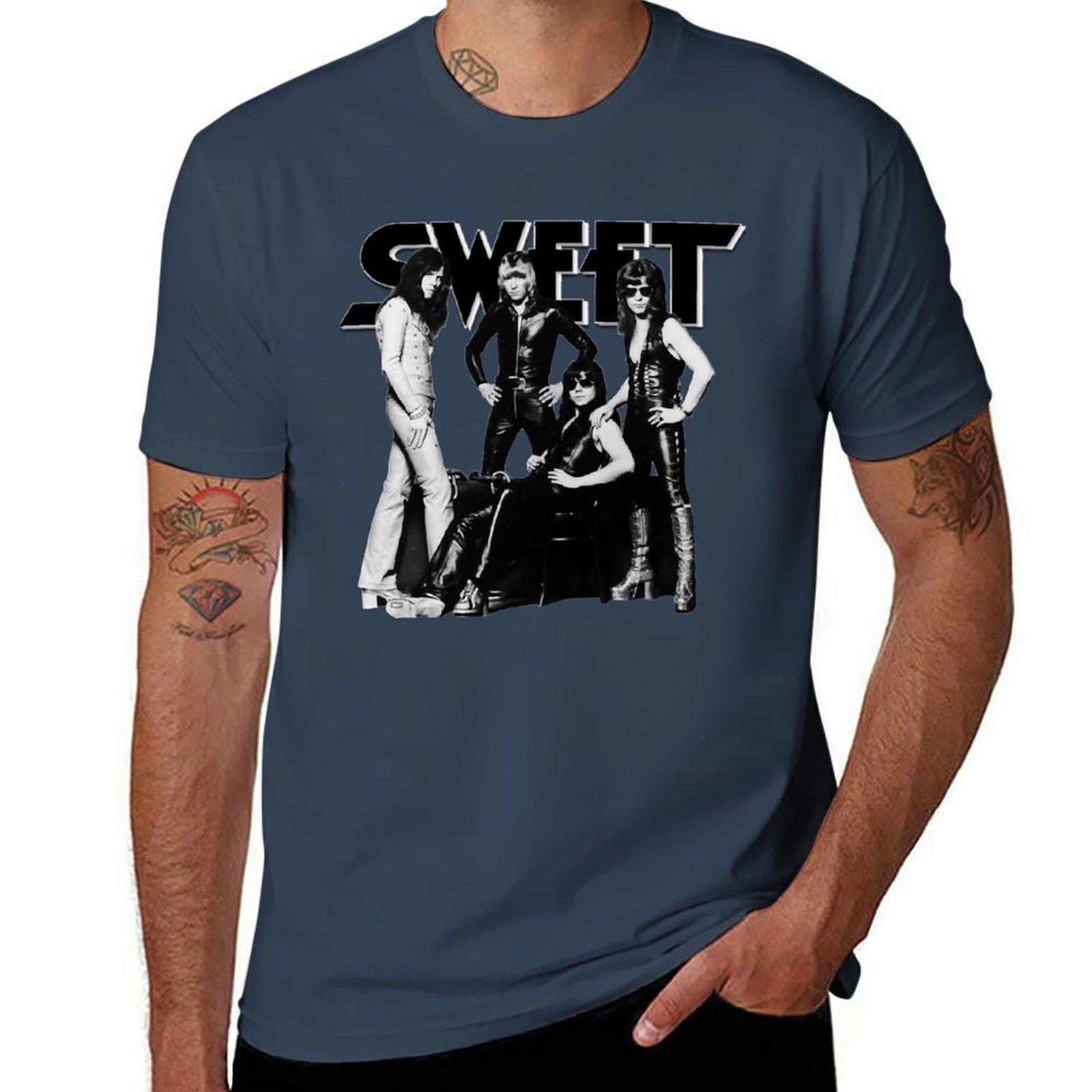 

Винтажная фотография The Sweet Band Хипстер со сладкими и милыми подарками Фанату музыки Футболка футболки для мужчины хлопок смешная Футболка S