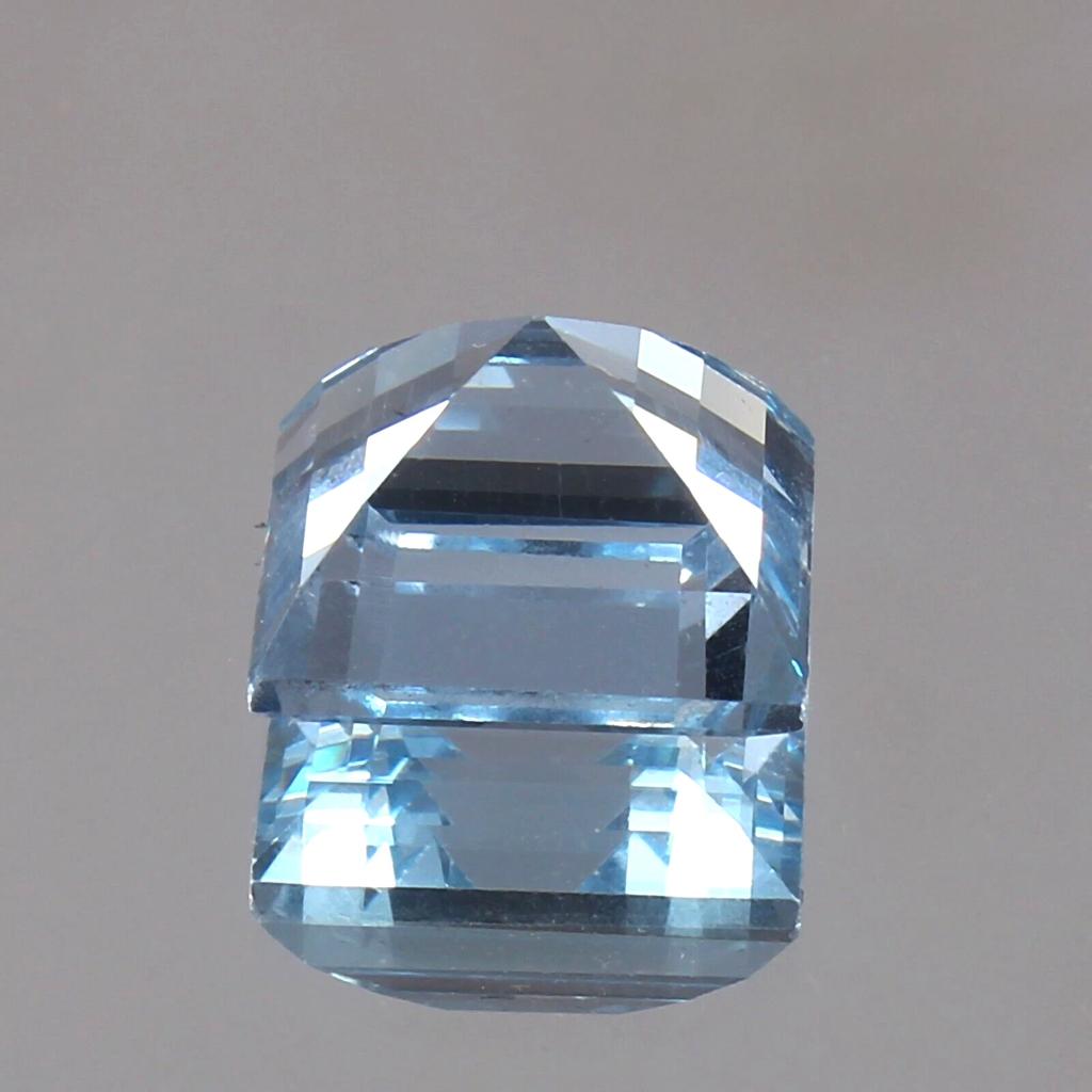 Natural Blue Aquamarine Loose Gemstone Flawless Brazilian 9 ct Square Shape for Jewelry Designs
