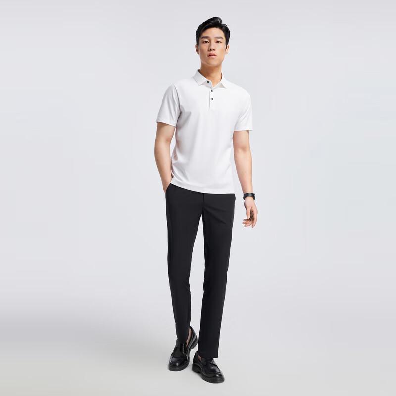 

YOUNGOR Men s Summer Business Casual Short Sleeve Polo Shirt L