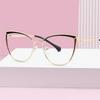 Anti-blue Light Cat Eye Prescription Spectacle Women Myopia Lens Photochromic Eyeglasses Diopter 0 -0.5 -0.75 -1.0 -2.0 To -6.0