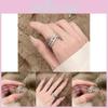 Exquisite Adjustable Open Ring For Women Featuring Unique Zirconia In Geometric Style