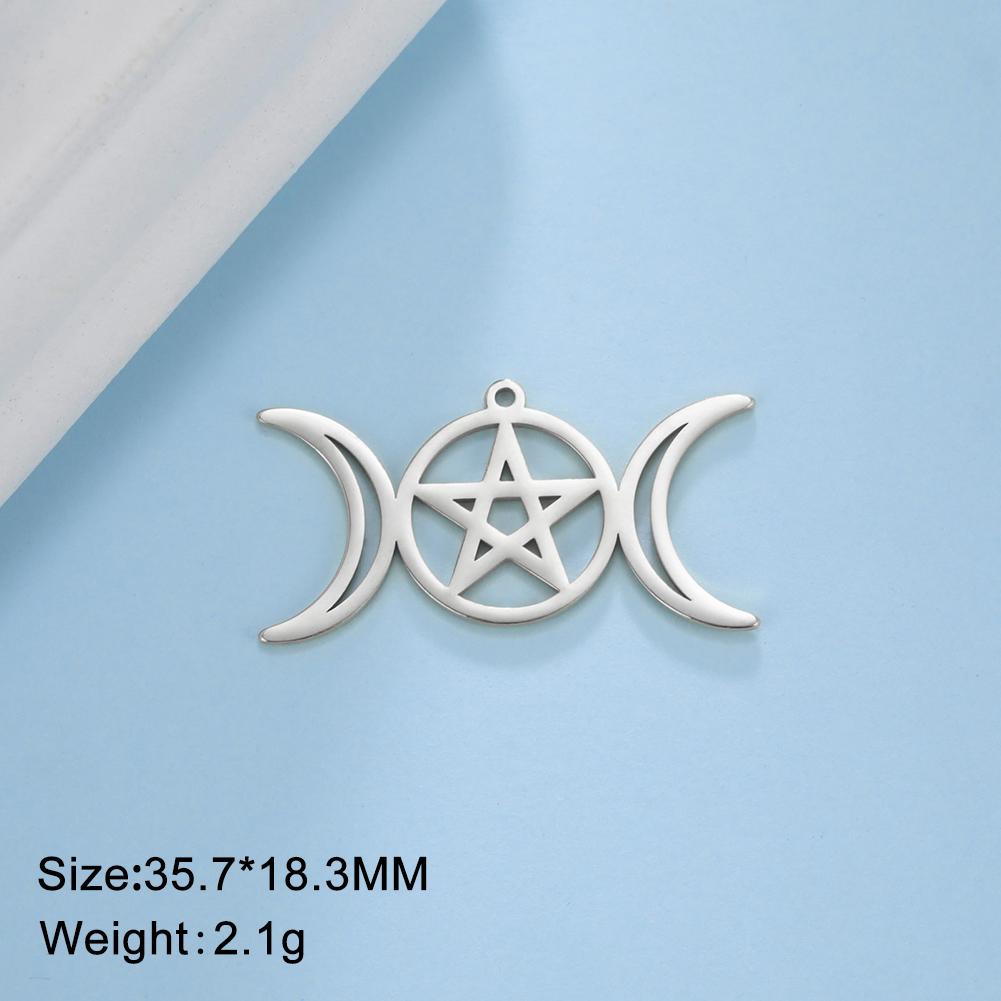 Teamer 5pcs Witch Knot Charm Vintage Knot Amulet Stainless Steel Charms for Bracelet Jewelry Making Accessories Wholesale
