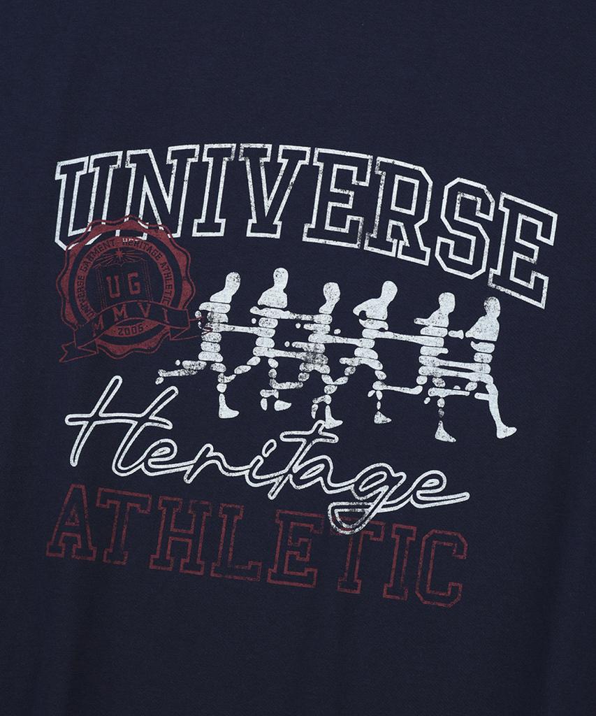 Yunibeoseugameonteu Ug Vintage Athletic Club T-Shirt_Navy