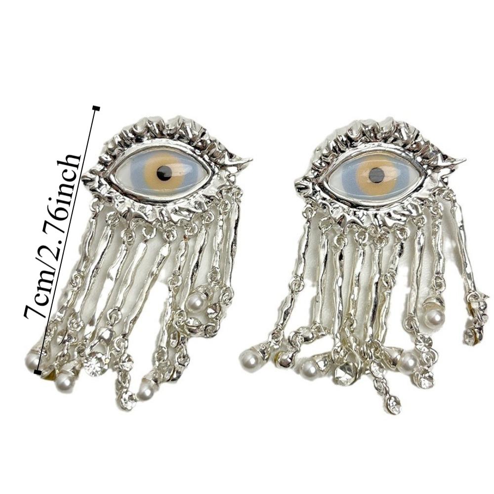 Exaggerated Eyes of Demon Stud Earring Pearl Devil's Eye Ring Devil's Eye Earrings  Party Favors