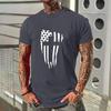 2024 New Men's Round Neck T Shirt Eagle Flag Printed T-Shirt Tops Summer Men's Sports Big Size Clothing Fitness Short Sleeve