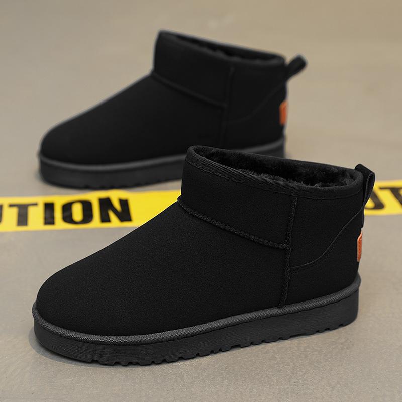 

Мужские ботинки зимние высококачественные нескользящие ботинки флисовые для сохранения тепла ботинки 2024 новые мужские зимние ботинки уличные водонепроницаемые зимние ботинки 45 чёрный