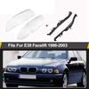 Parts 63128375301 and 63126908405 Fit the Left Headlight Cover and Sealing Strip of a 1996-2003 BMW 5 Series E39.