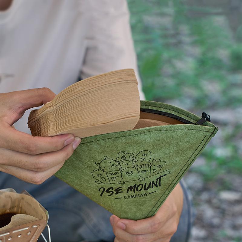 Wodoodporny uchwyt na filtry do kawy, organizer na filtry do kawy do ręcznego parzenia, torba do przechowywania papierowych filtrów do kawy na kemping, do ręcznego parzenia na zewnątrz