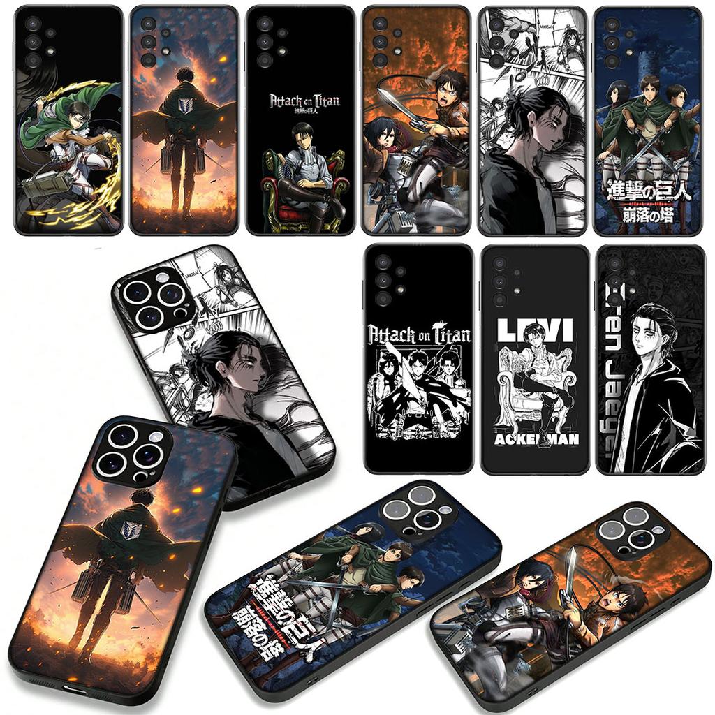 levi Attacks Jaeger on Titan Eren Case for Samsung Galaxy A07 A13 A12 A14 A23 A42 A50 A51 A52 A53 A70 A71 A72 A04 Note 20 9 8 10