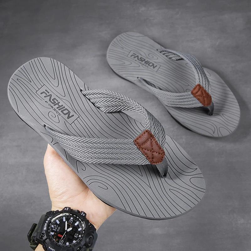 Men Slippers Summer Flip Flops Brand Fashion Outdoor Comfortable Casual Slides Shoes Non-slip Beach Sandals 6 Color