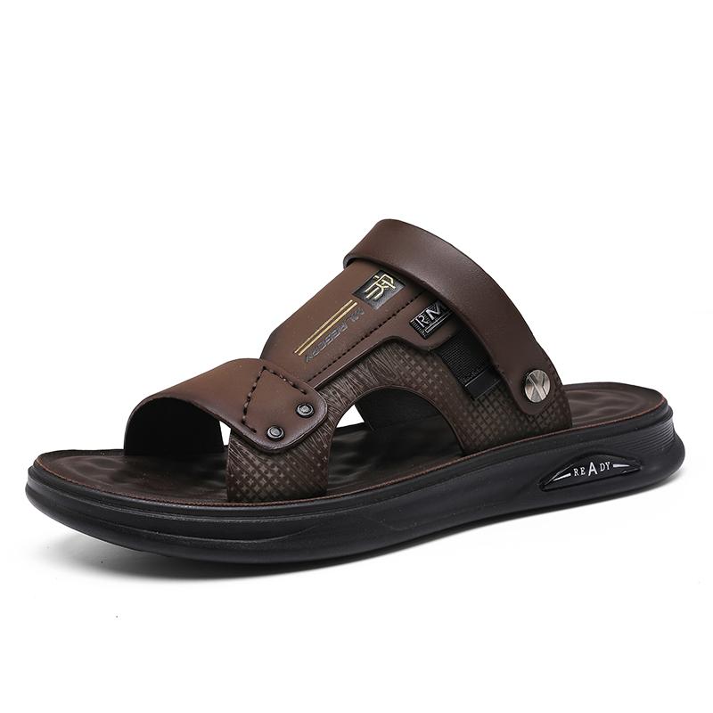 Mens Casual Sandals Summer Outdoor Waterproof Comfortable Beach Shoes Fashion Male Dual-purpose Sports Driving Slippers