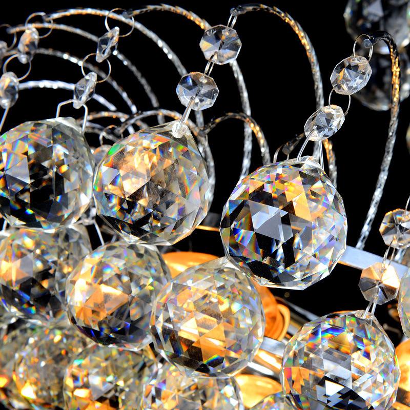 Led Crystal Lamp Cozy Bedroom Lamp European-style Living Room Chandelier Romantic Dining Room Lamp Study Lamp