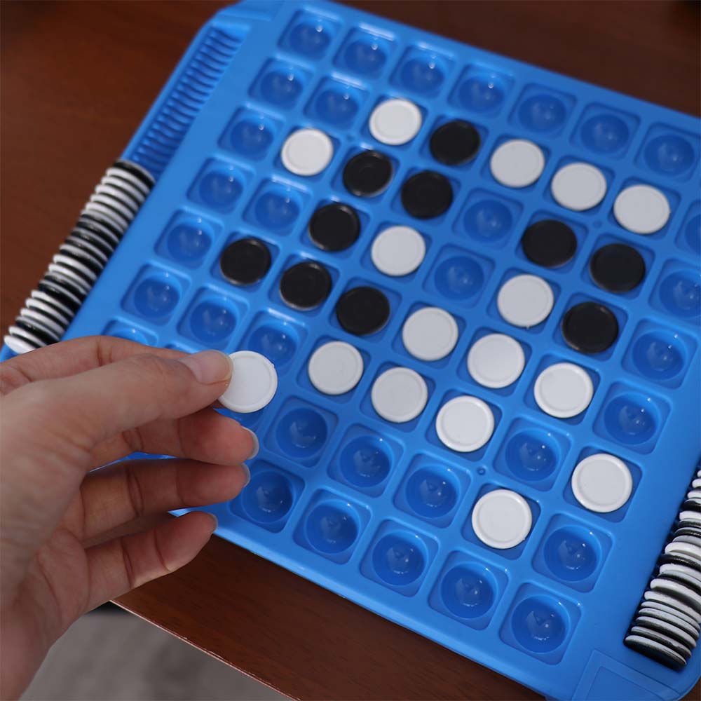 Tabletop Game Flip Black And White Chess Touch Flip Child Interaction Game Chess Set  Party Game