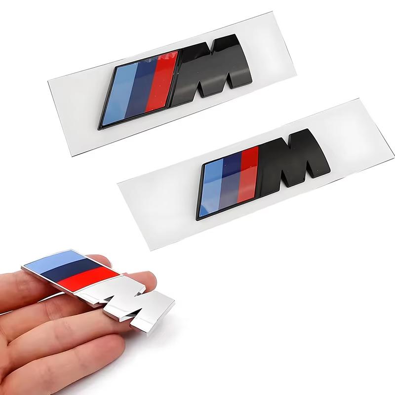 FD23-1Pcs M Logo ABS Sticker Car Fender Side Emblem For BMW M1 M5 M4 M6 M2 M3 M7 G01 F30 F48 E83 F39 F10 Rear Trunk Badge Accessories