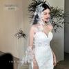 Vintage Lace Long Train Veil for Wedding Photography & Styling