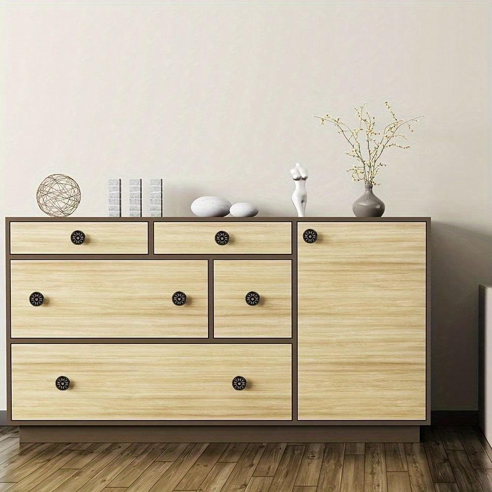 8pcs Vintage Drawer Dresser Pulls, Drawer Cabinet Knobs For Nightstand, Cabinet, Drawer (Single Hole With Two Screws)