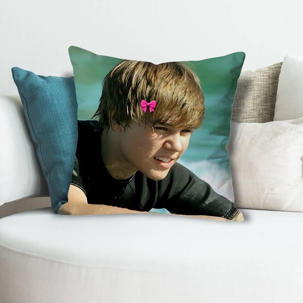 Singer JJustin BBieber Various Sizes Square Pillow Case For Car Home Bedchamber Decor Custom Valentine gift