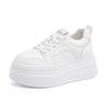Spring new thick-soled shoes sports and leisure versatile women's shoes single shoes leather white shoes