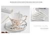 Retro European Style Ceramic Iced Americano and Latte Cup Set with Saucer