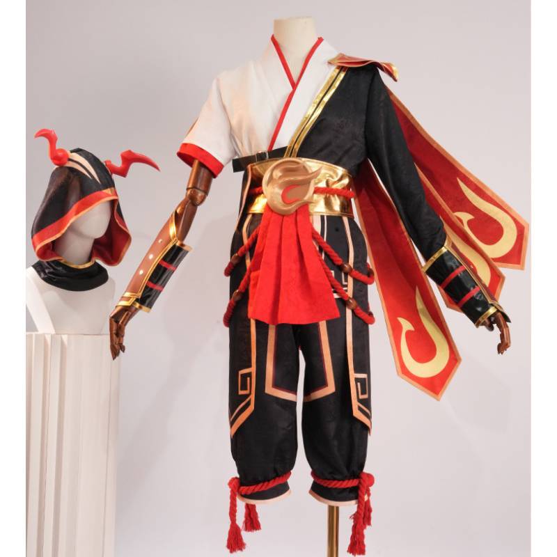 Supernatural Squad General Scarlet Flame Cosplay Costume For Halloween With Polyester Fabric For Anime Fans