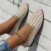 Large size fly-woven breathable round head flat-soled single shoes women's color matching feet lazy work wish