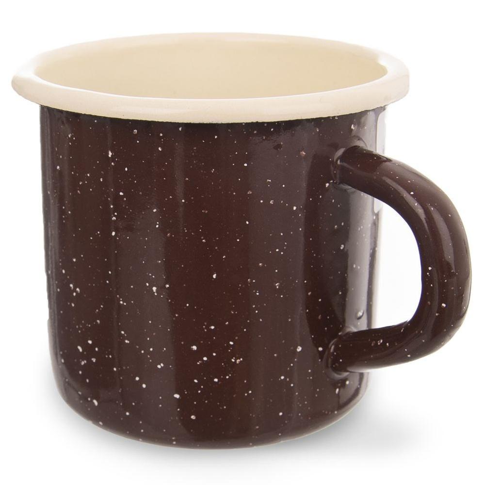 Brown Enamel Mug BROWN 400 Ml