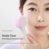 Dual-Sided Silicone Facial Cleansing Brush with Soft Bristles for Gentle Exfoliation and Massage