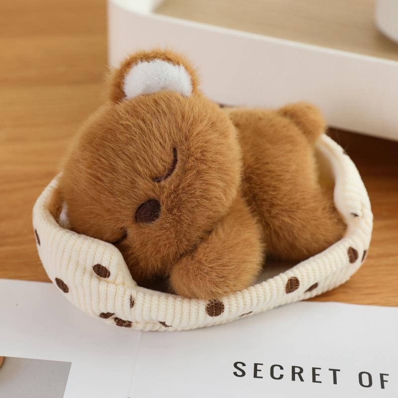 Creative Sleepy Animals Plush Doll Cartoon Dog Cat Bear Fox Rabbit Pig Sleeping In The Nests Cute Stuffed Toys Room Car Decor