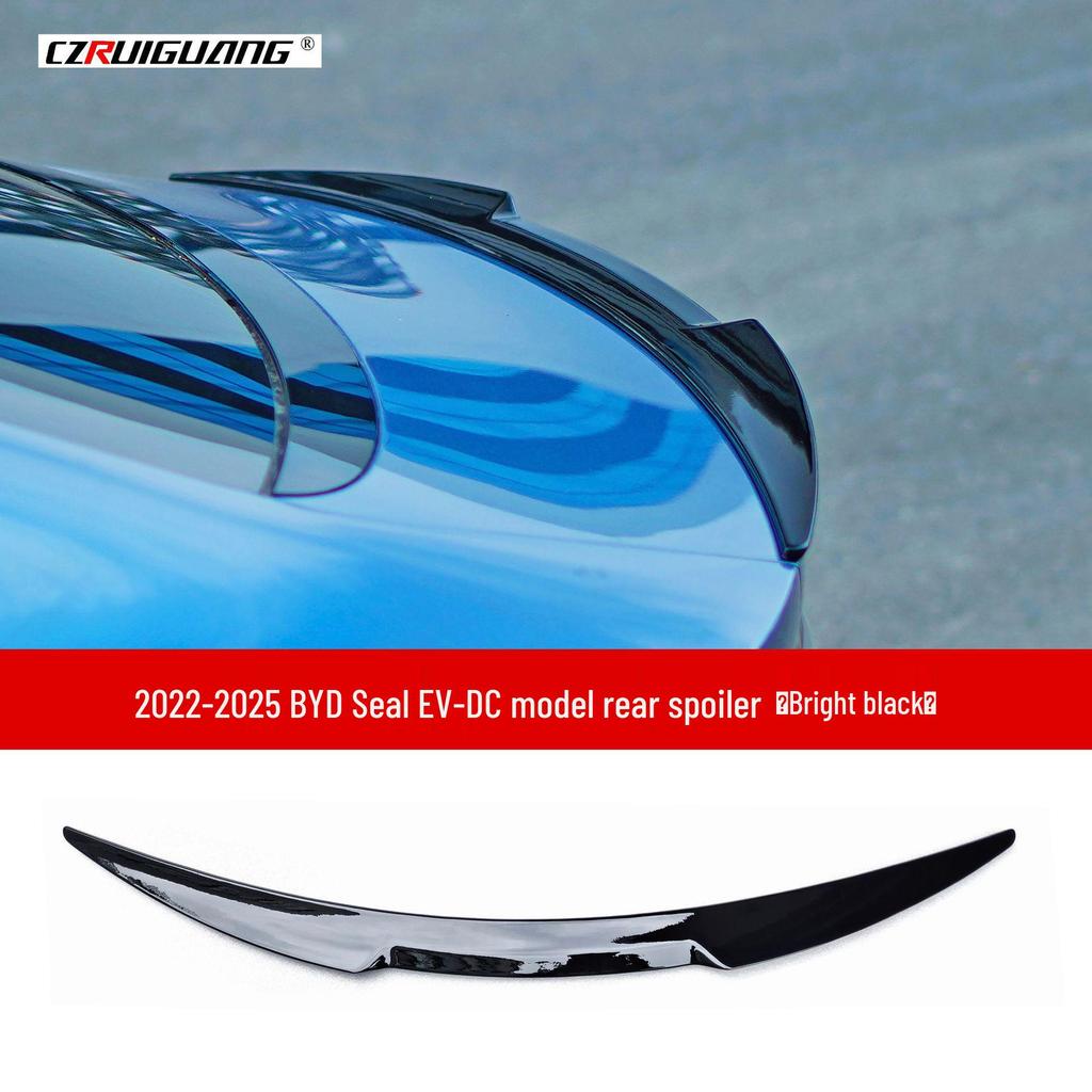 Compatible with BYD Seal EV DC: Rear & Front Bumpers, Front Lip Spoiler, Side Skirts, Rear Spoiler, Black Bright Strips.