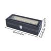 Watch Case Waterproof PU Leather Watch Holder Organizer for Men with 6 Slots Watch Display Box Travel Case Father's Day Gifts