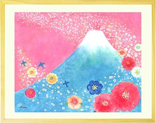 

Mount Fuji To the Sky of Joy Mountain Painting, Flowers, Decorative Painting, Auspicious Charm, Soothing Gift, Feng Shui, Bright, Uplifting Painting