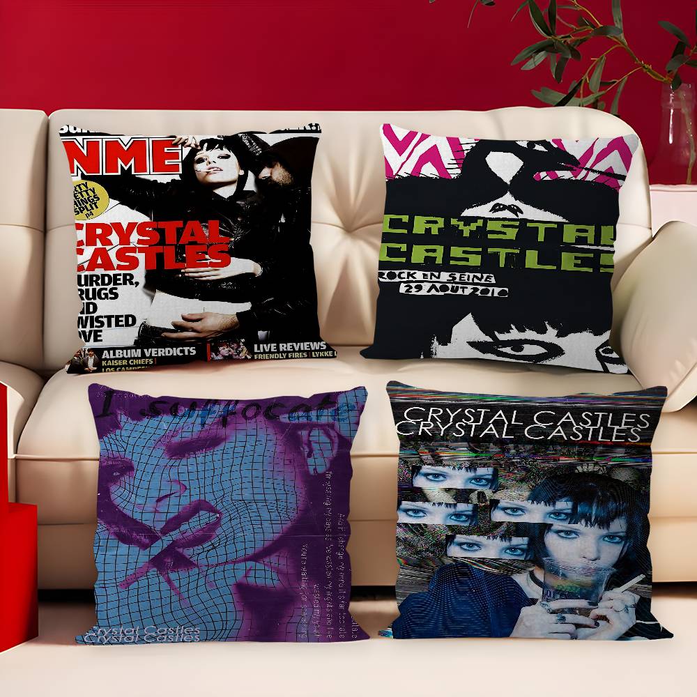 Band C-Crystal Castles Pillow Gift Home Office Decoration Bedroom Sofa Car Cushion Cover Case 45x45