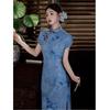 Blue cheongsam 2026 new improved young girl summer thin new Chinese style dress can be worn every day