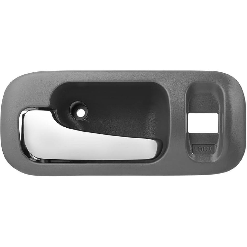 82216 Front Driver Side Interior Door Handle For Honda CR-V 1997 1998 1999 2000 2001,Replaces 72164-S10-A11ZA, Gray Housing With Chrome Lever