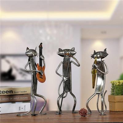 Cat Art Metal Sculpture Άρθρα για διακόσμηση σπιτιού, χειροποίητα χειροποίητα αντικείμενα