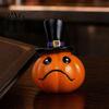 Durable Resin Pumpkin Art Halloween Statue, Spooky Face Figurine for Holiday Seasonal Home Decor Indoor Tabletop, Tiered Tray, Party, Funny Cartoon