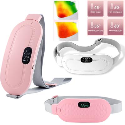 4 Modi Elektrisches Menstruations-Heizkissen Warmer Uterus-Gürtel Vibrations-Taillenmassage-Gürtel für Menstruationskrämpfe Warmer Palast-Taillengürtel-Massager
