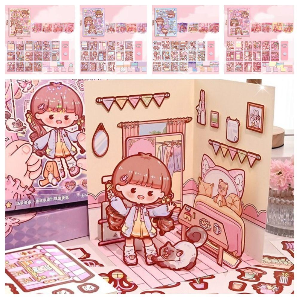 

Kawaii Pinch Quiet Book Activity Books 3D Sticker Book Cute Aki Busy Book Birthday Gift