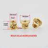 M2 M3 M4 M5 M6 M8 Brass Hot Melting Insert Knurled Flange Nut Thread Heating Molding Injection Embedment T-type Nuts Electrical