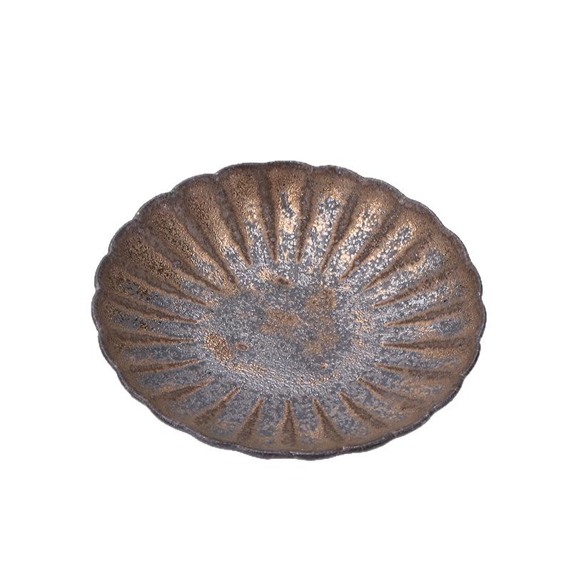 Kiln Change Glaze Ceramic Coasters Set Handmade Pottery Coasters for Hot Tea Cup Home Decor Kung Fu tea set