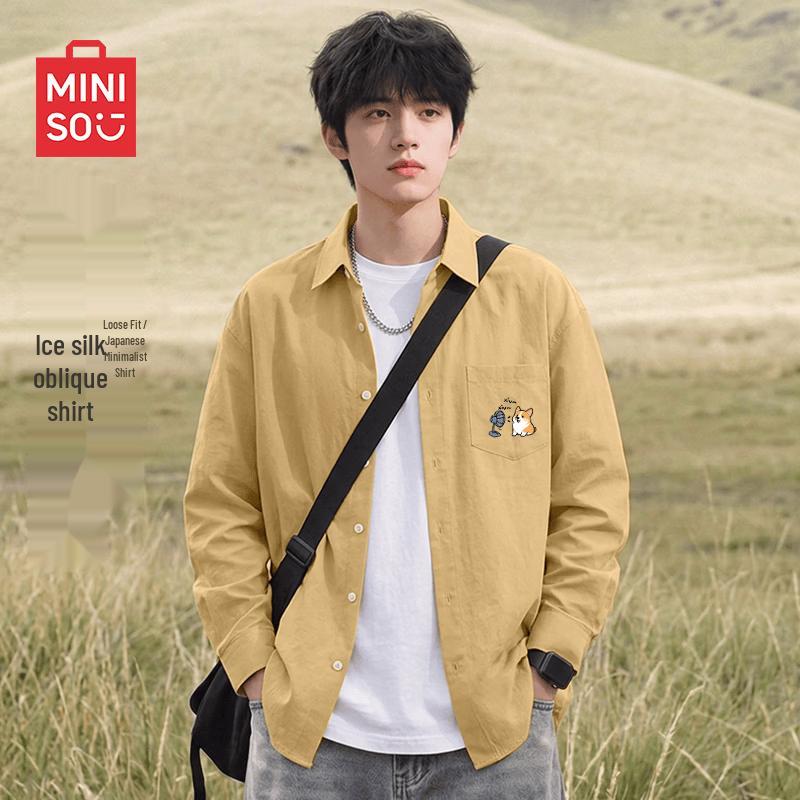 MINISO Men's Ice Silk Long Sleeve Shirt