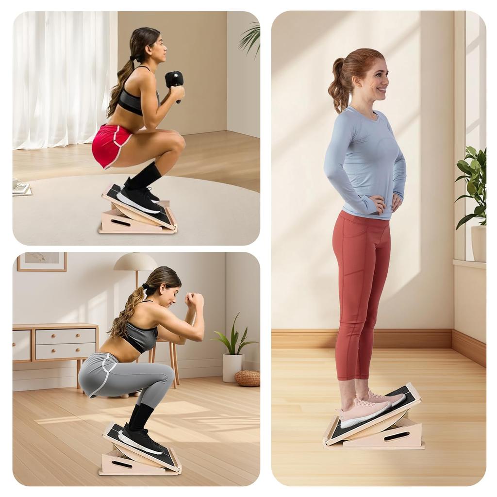 Gladgogo Fitness Natural Wood Healthy Step Machine for Foot Training Mindless Aerobic Quiet Home Diet Equipment Stepper, Foot-Treading Equipment,