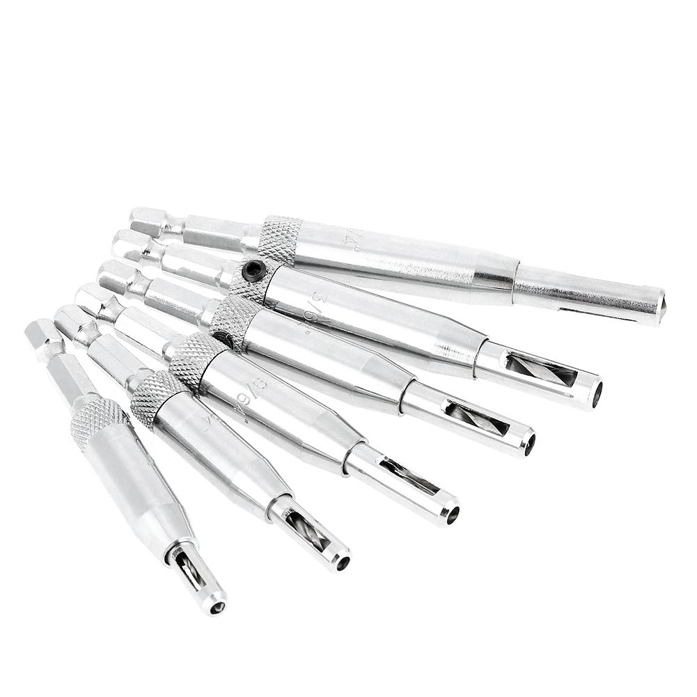 6pcs Self Centering Hinge Cabinet Door Wood Drill Bit Set 564 764 964 1164 1364 14