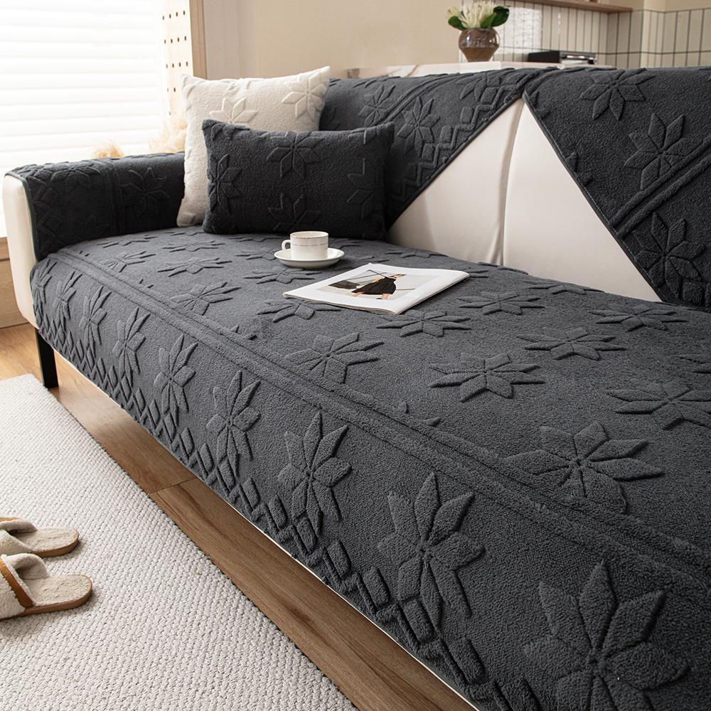 Jacquard Sofa Seat Cover Anti-Slip Padded Plush Sofa Cushion Pet Friendly Half-Pack Sofa Covers For Living Room Bedroom Office